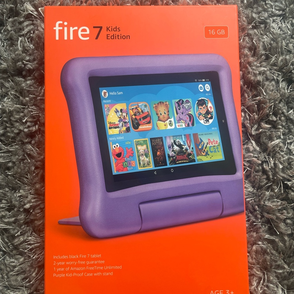 Amazon Fire 7 Kids Tablet. Purple. 16 GB